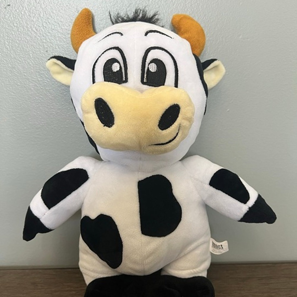 Impact Merchandise Cow Plush Stuffed Animal Black White Spotted Toy Farm Animal